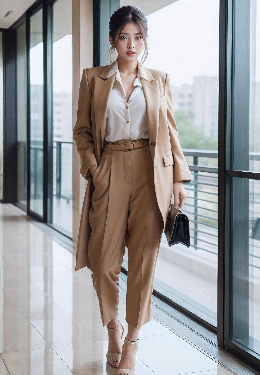 杏彩体育注册西服的白衬衫怎么洗西装衬衫女士西装衬衣怎么穿秋日穿搭指南:女性40岁